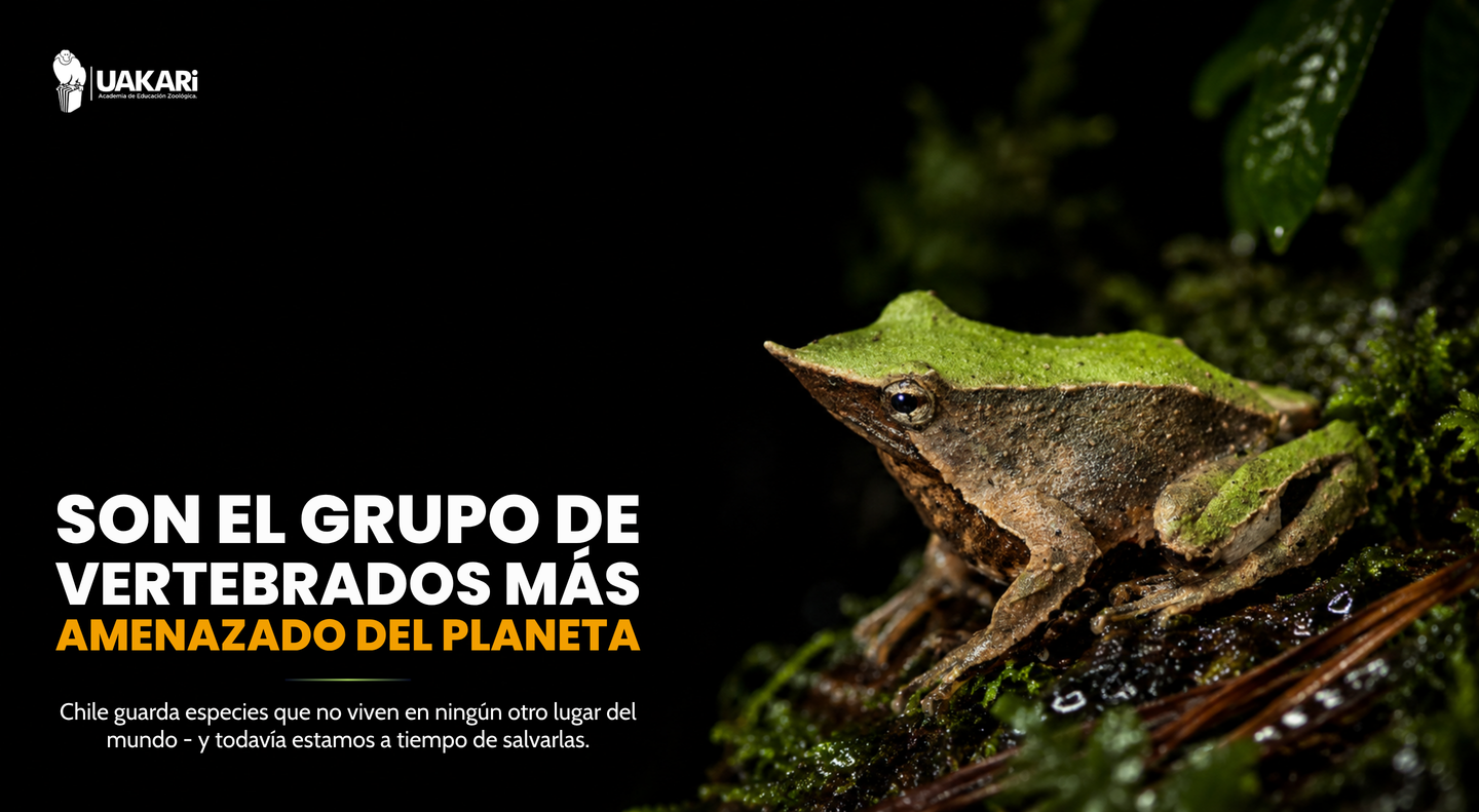 Los anfibios, el grupo de vertebrados más amenazado del planeta: la propuesta del curso de anfibios de Chile.